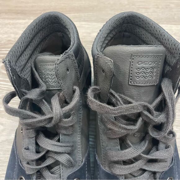 Geox Men's Hi-Top Sneakers Leather Suede Gray Waterproof Lace Up Fall Boots - Picture 8 of 10